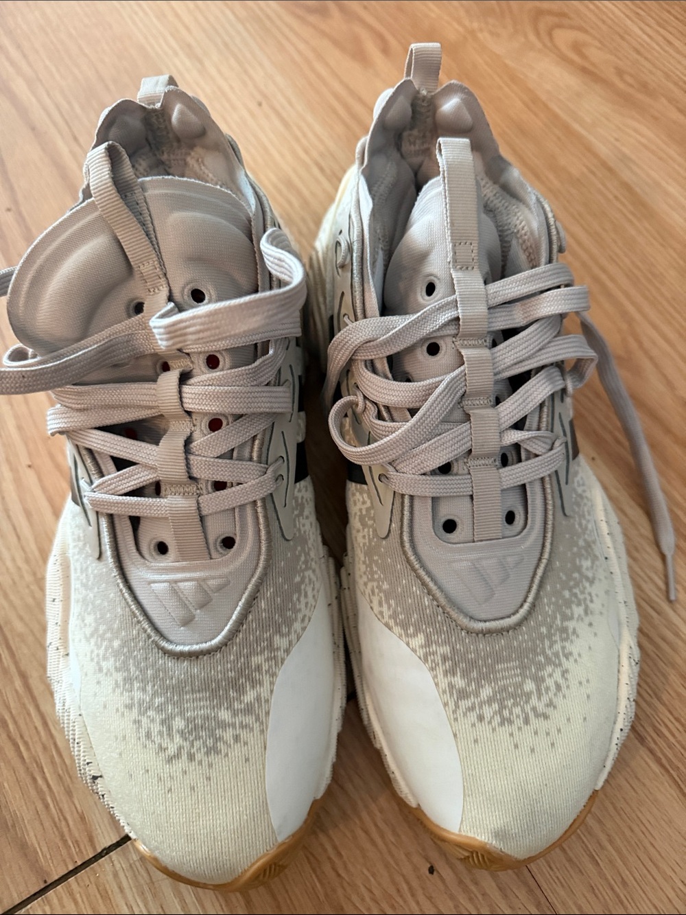 Adida Trae young men Neutral Beige Athletic Sneakers - Stylish Everyday